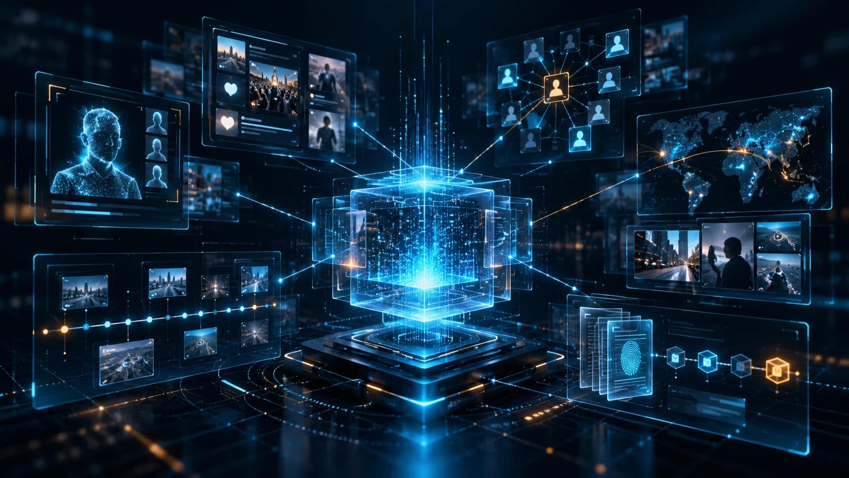 Synthetic MODLAN social evidence intelligence command visualization